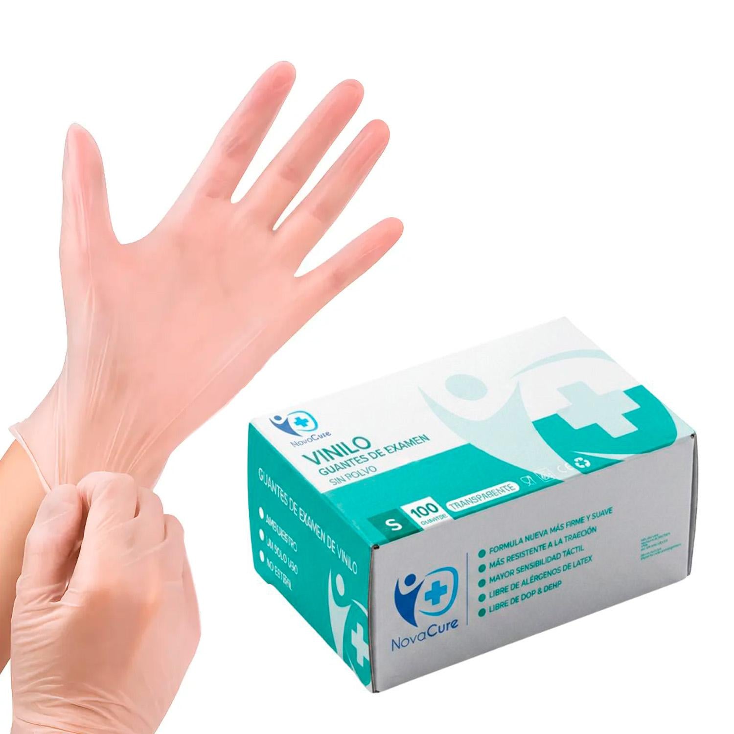 Guantes de vinilo tallas S, M, L, XL NovaCure