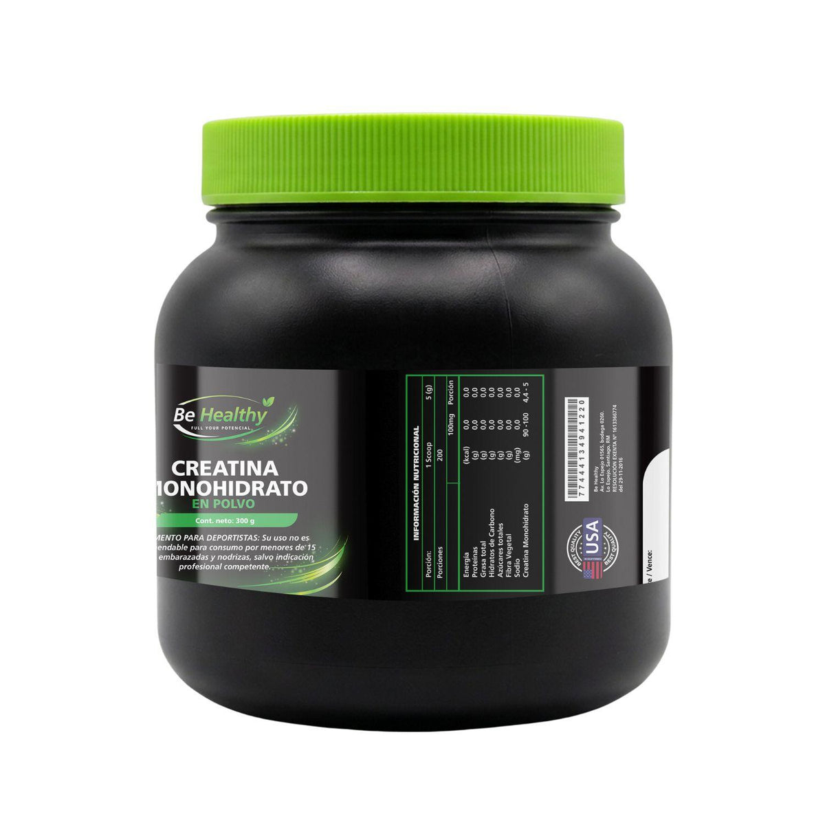 Creatina Monohidrato En Polvo 300gr  Be Healthy