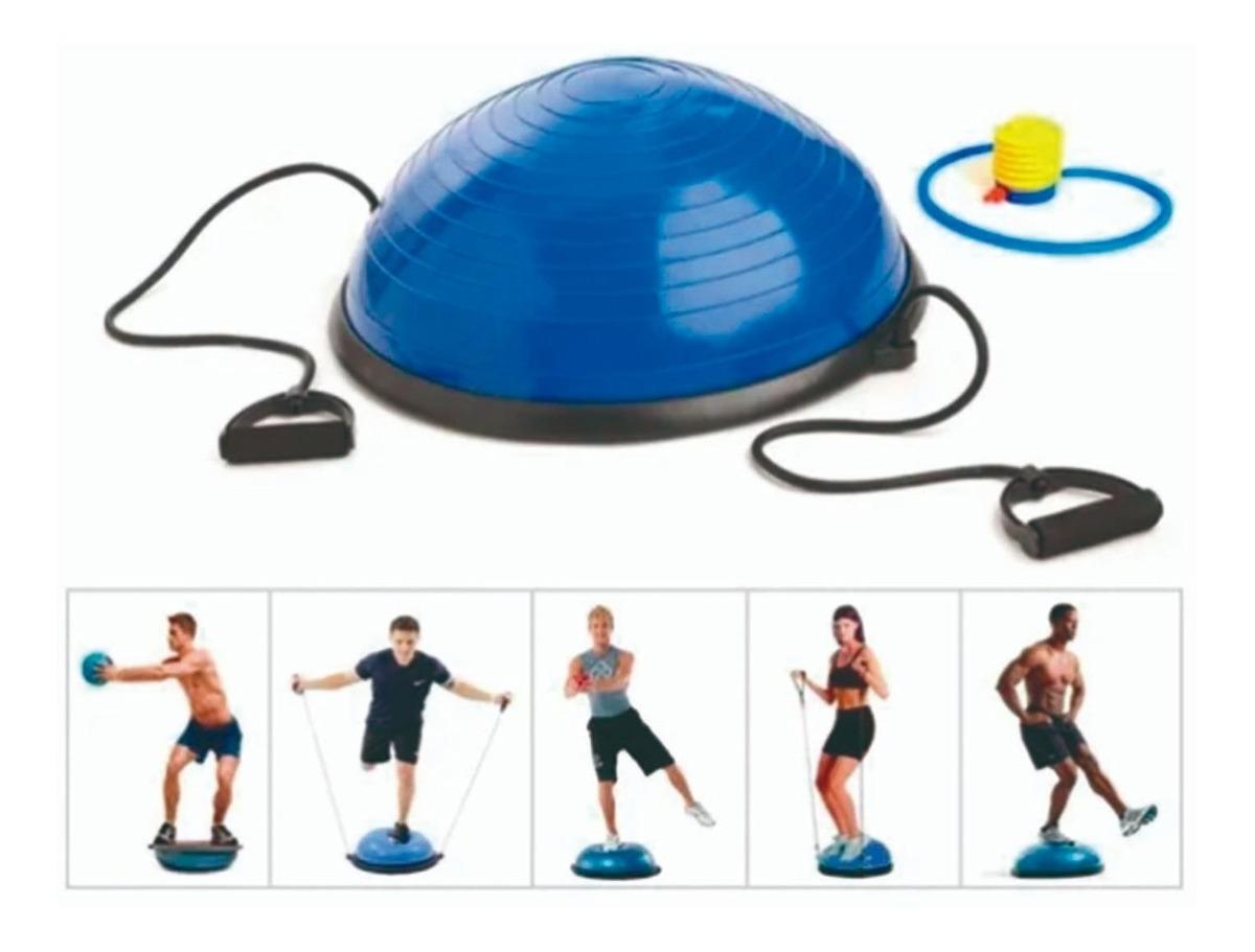 Balon Bosu 60cm + Manillas+Inflador Boost Fitness