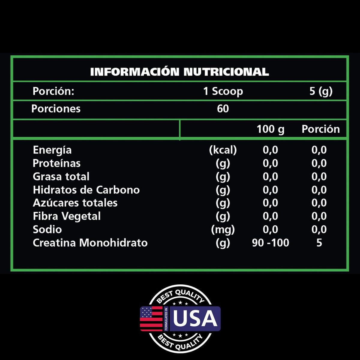 Creatina Monohidrato En Polvo 300gr  Be Healthy