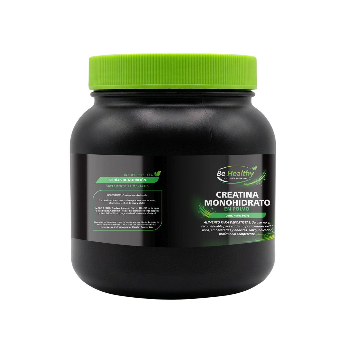Creatina Monohidrato En Polvo 300gr  Be Healthy