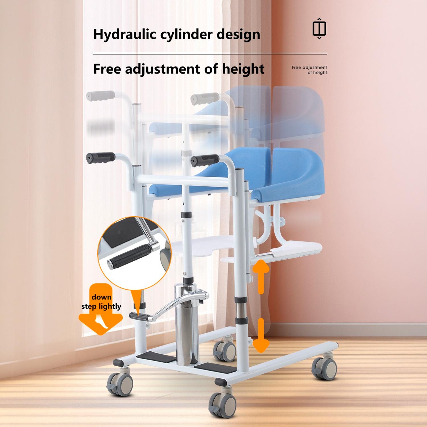 Silla de Transferencia Multifuncional Hidraulica y Elevador de Pacientes