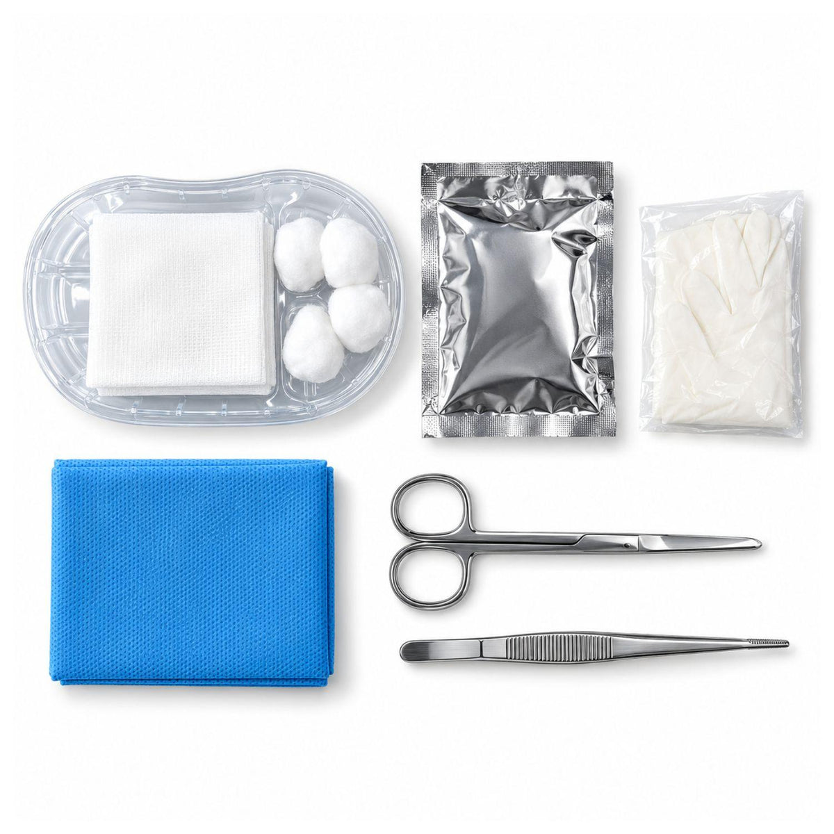 Pack de 10 Kit De Curacion Desechable Emergencia Primeros Auxilios