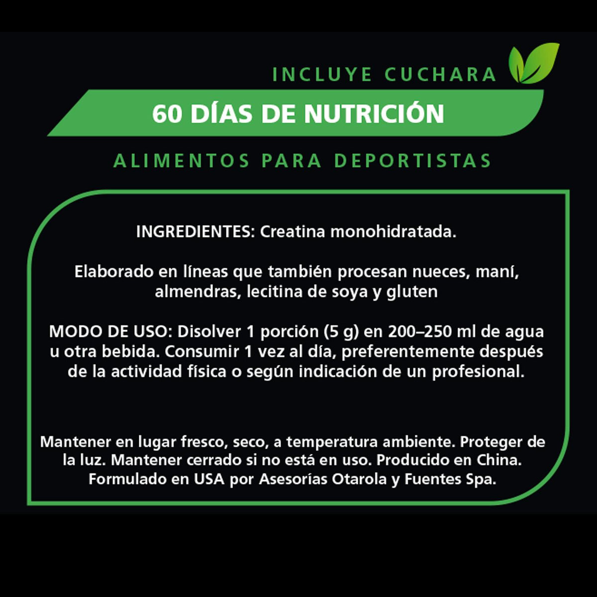 Creatina Monohidrato En Polvo 300gr  Be Healthy