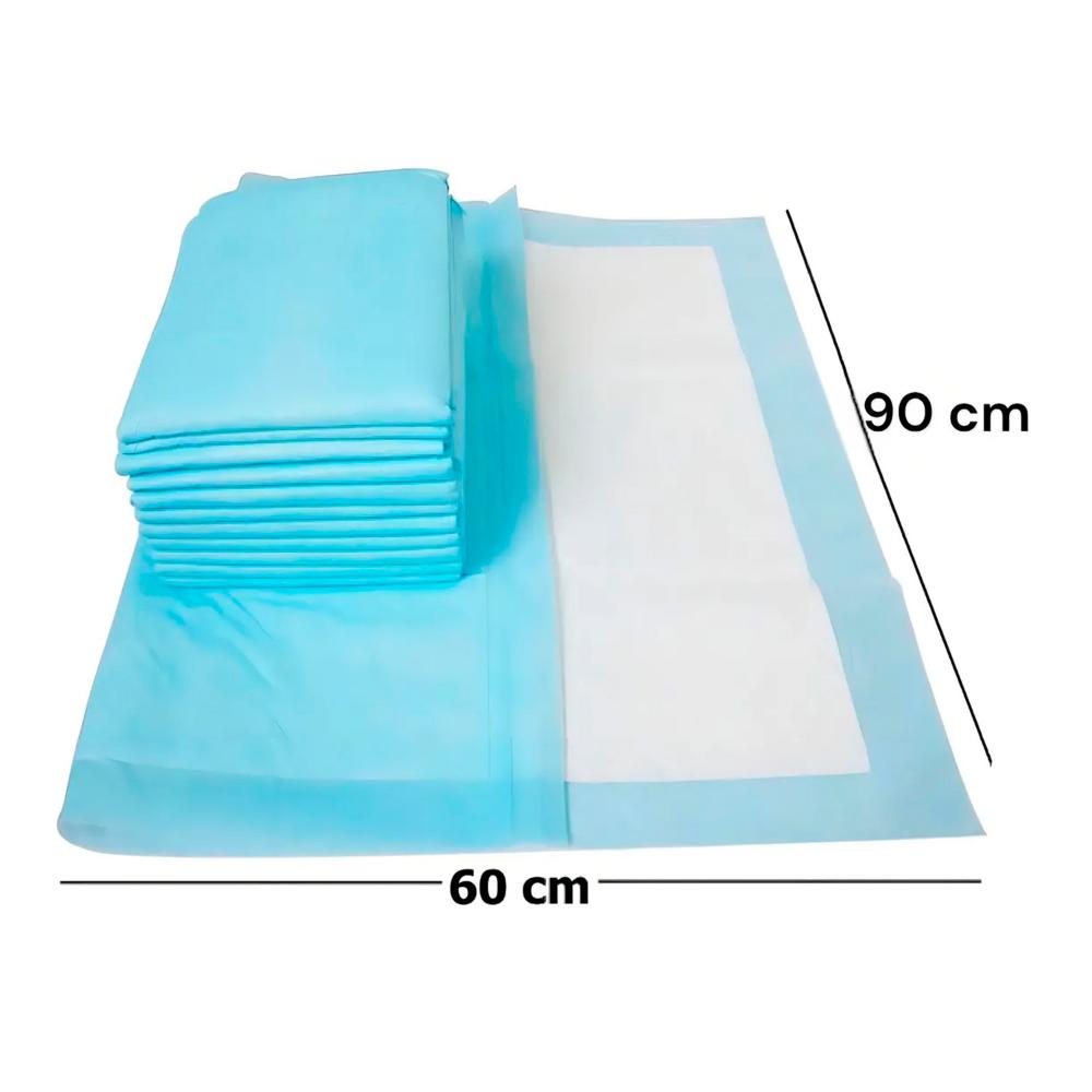 40 Sabanillas adulto protector cama 60x90 500ml - Celeste