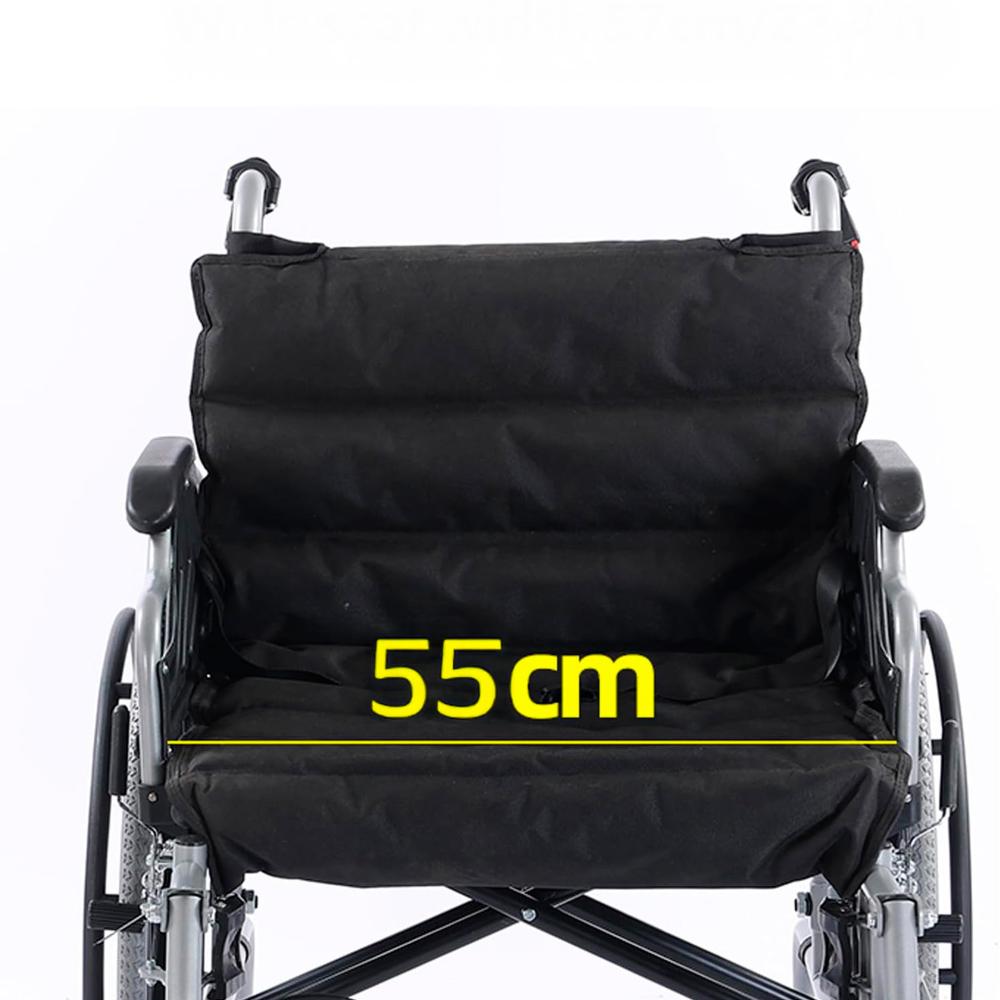 Silla De Ruedas Bariátrica 55 Cm Reforzada - Negro