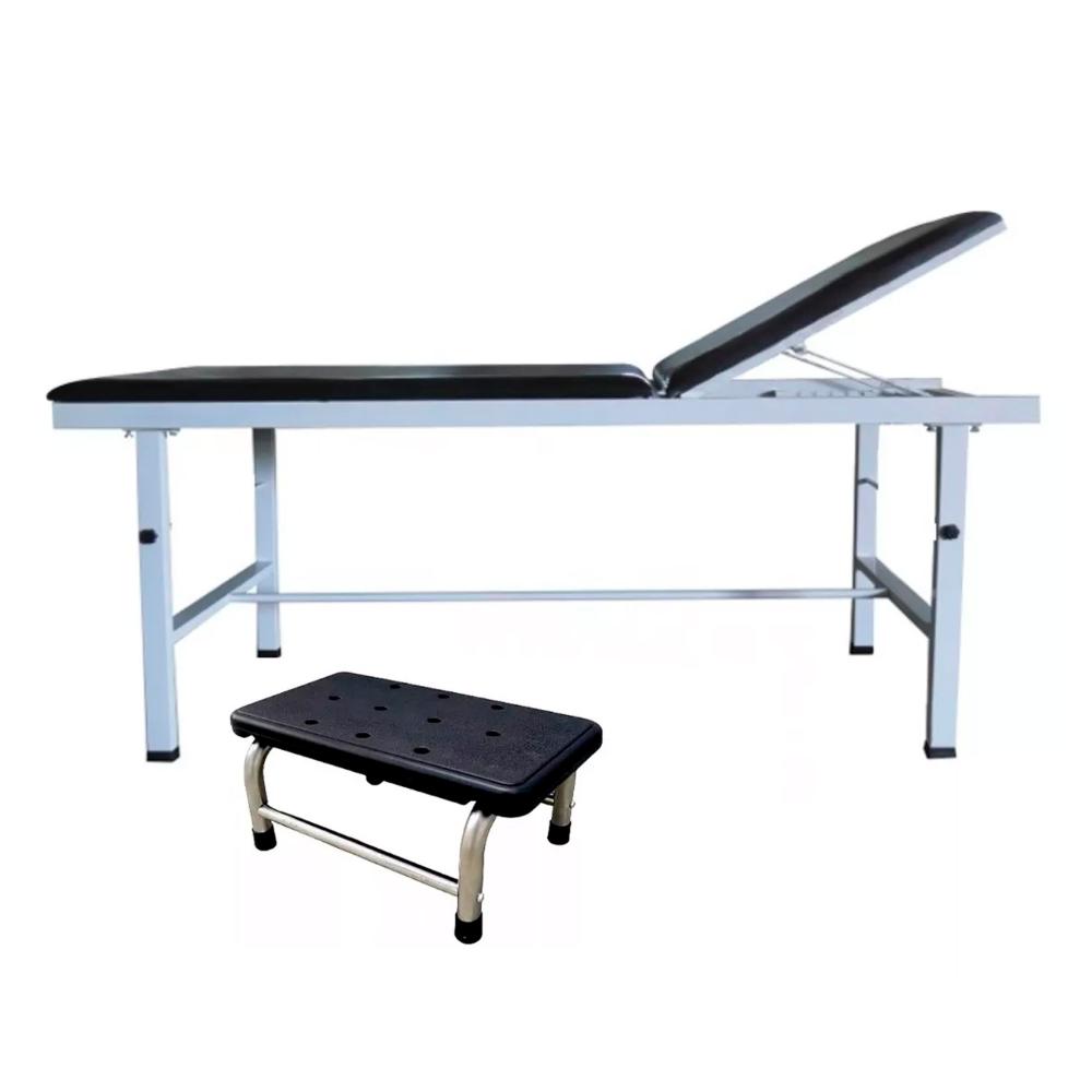 Escabel Clinico Antideslizante 1 Peldaño Catre Reposa Pies - Negro