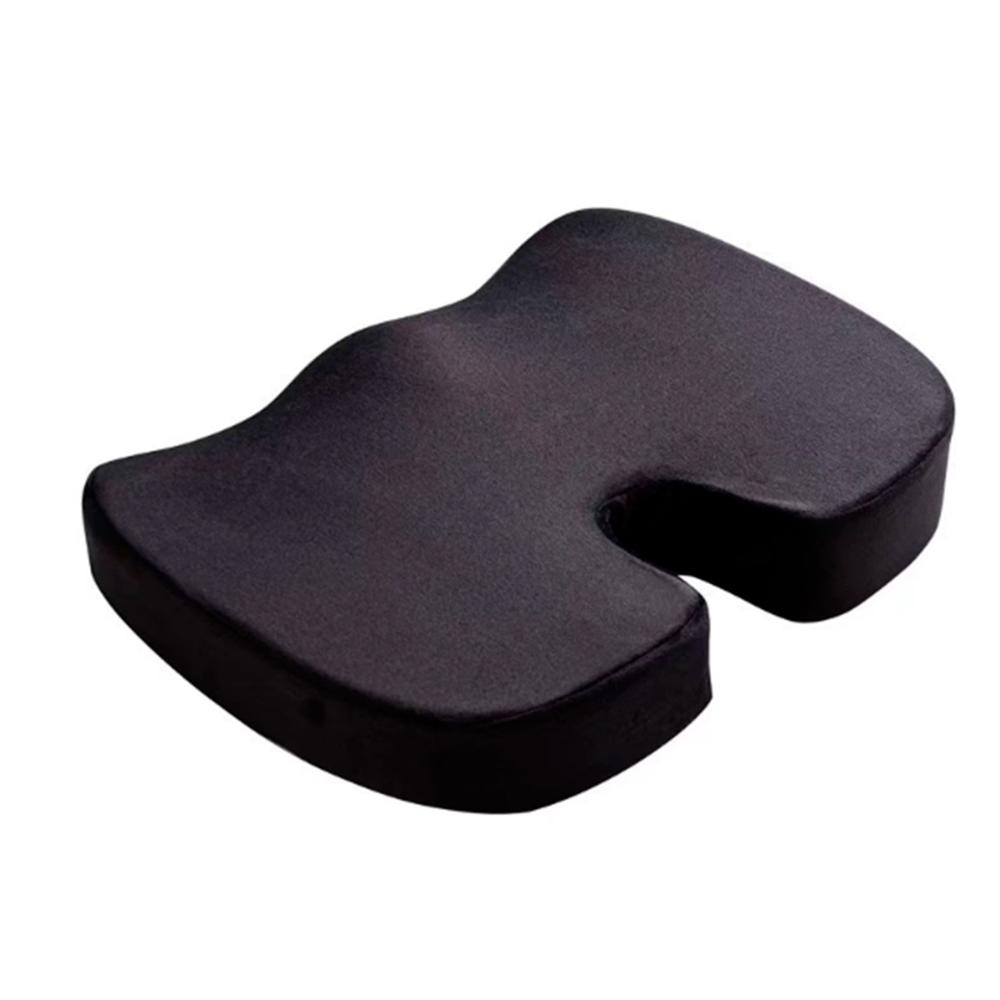Cojin Memoria Lumbar Ortopedico Para Asiento Silla - Negro