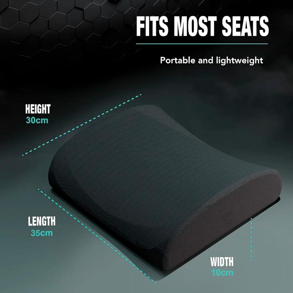 Cojin Soporte Espalda Corrector Lumbar - Negro
