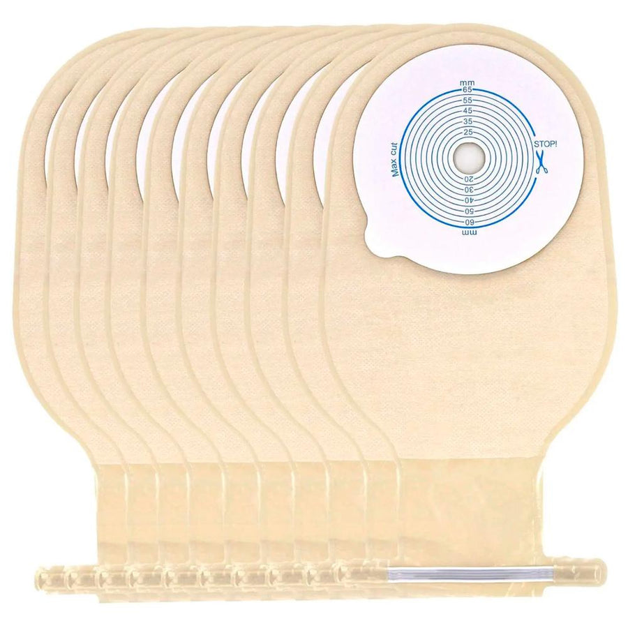 10x Bolsa Colostomía Drenable Con Filtro Anti Olor Y Gases - Transparente