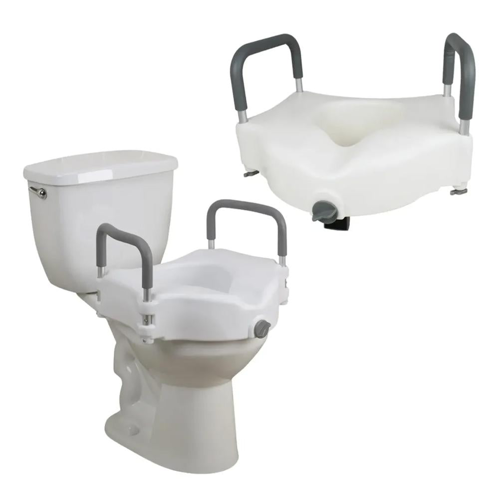 Alza Baño Wc Con Apoya Brazos Color Blanco