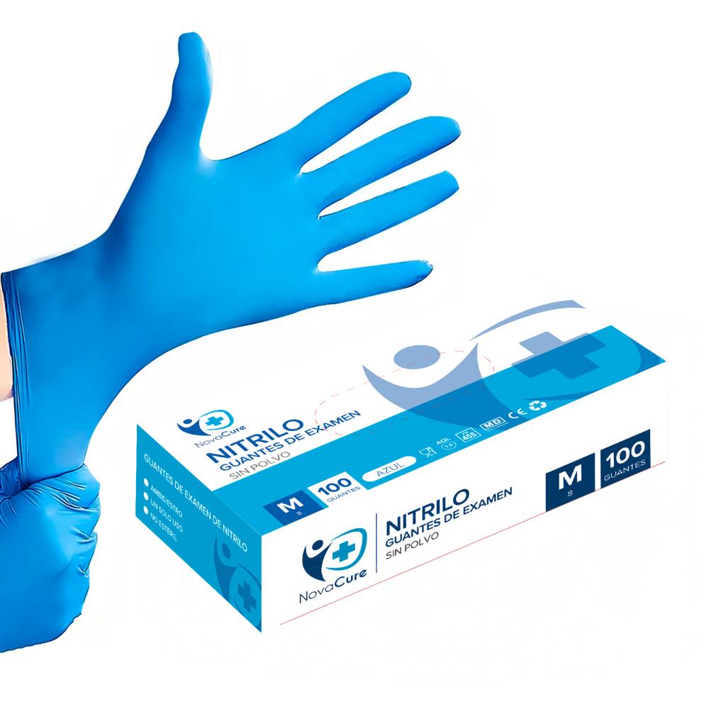 Guantes de Nitrilo tallas S, M, L, XL colores NovaCure