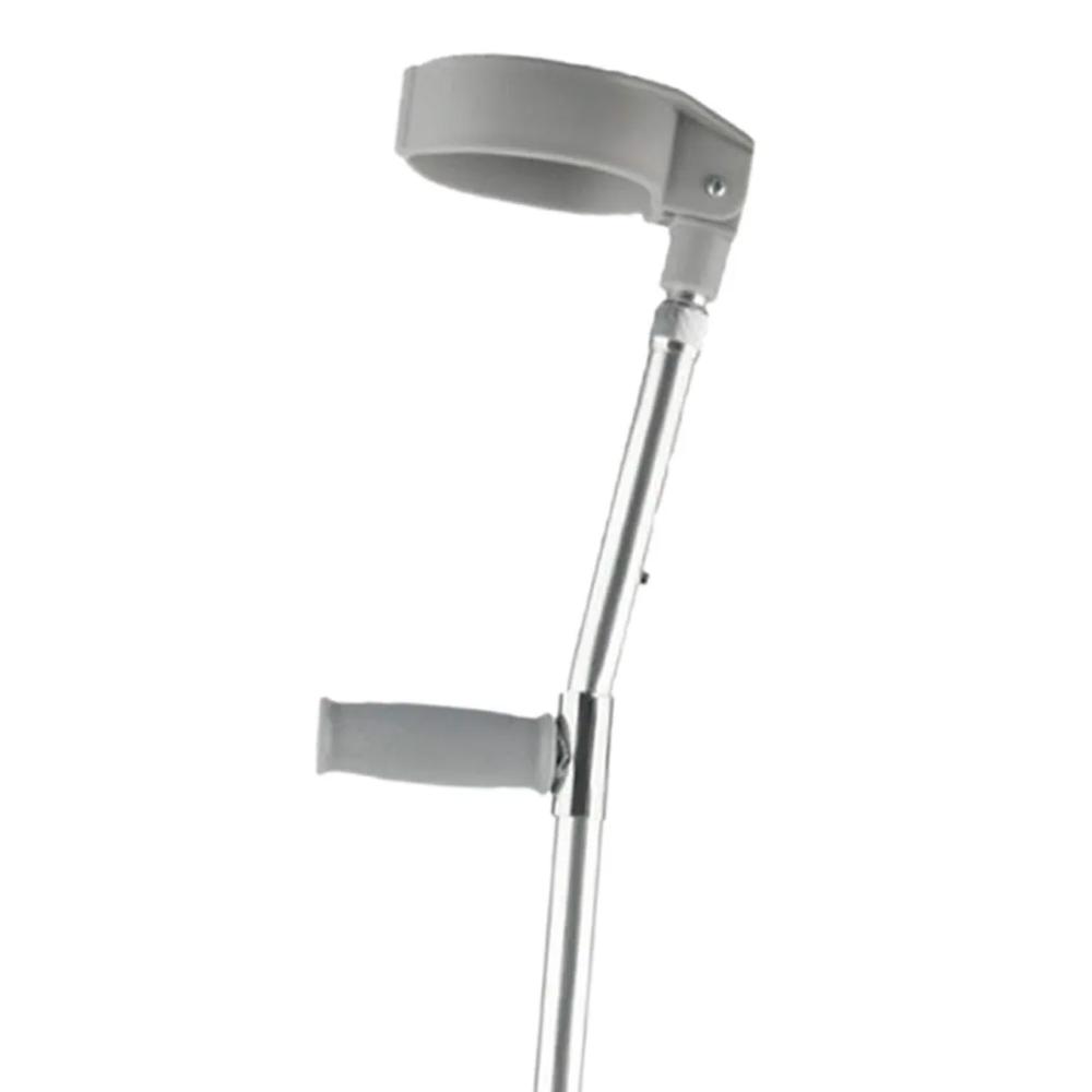 Bastón Canadiense Codera Móvil Ajustable Extensible Aluminio - Plateado