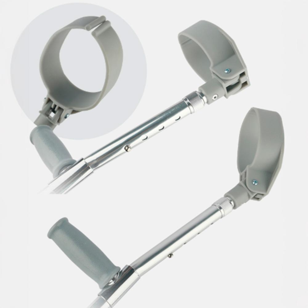 Bastón Canadiense Codera Móvil Ajustable Extensible Aluminio - Plateado
