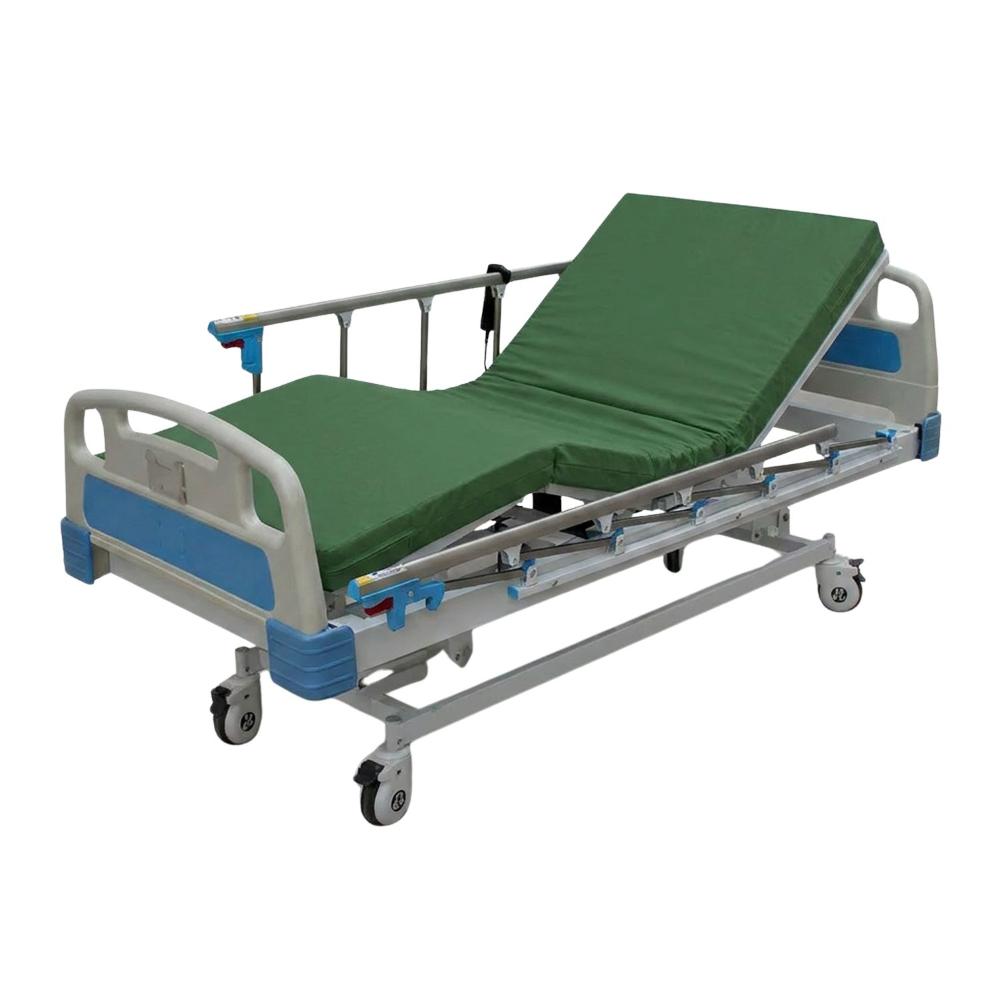 Catre Clínico Eléctrico 4 Posiciones Modelo Hospitalario + Colchón - Blanco