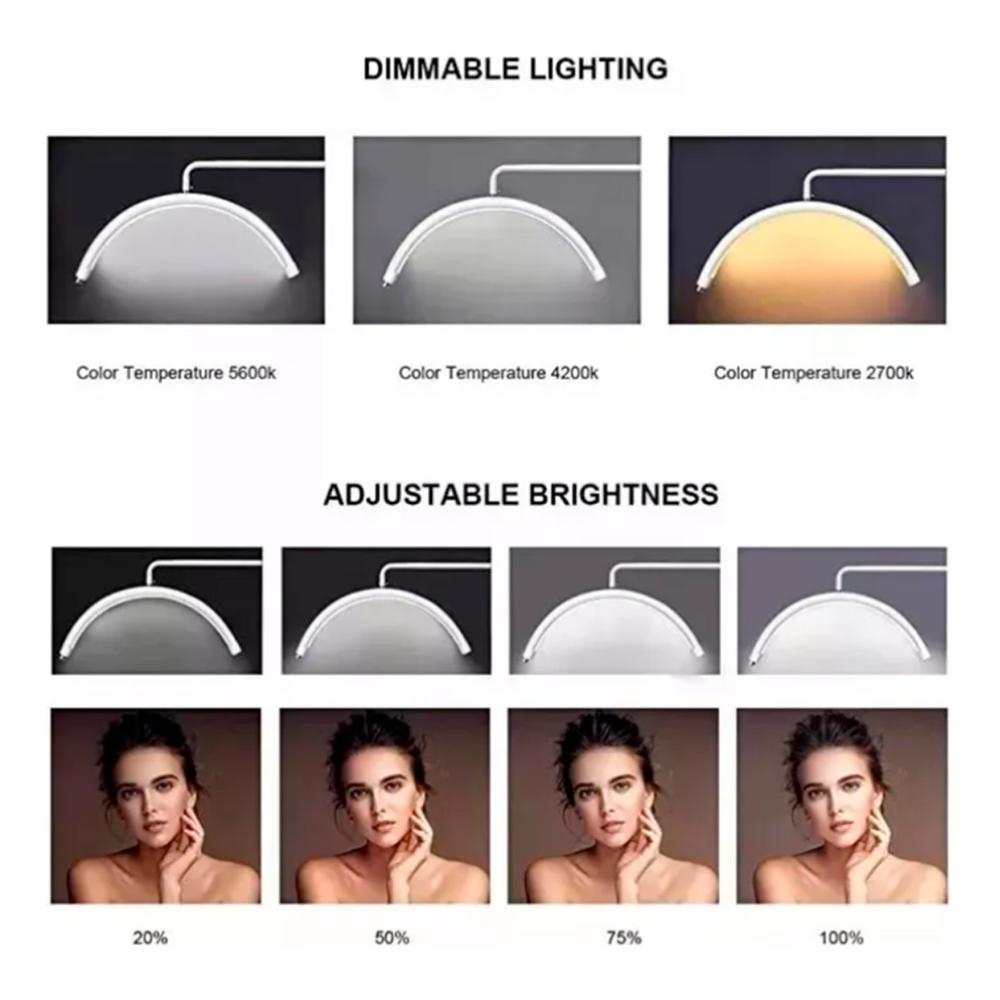 Lampara Led Media Luna Estética