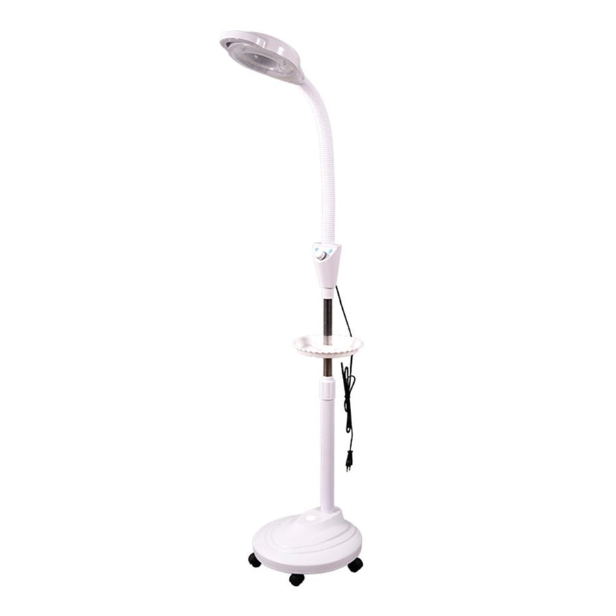 Lámpara de Pie Led con Lupa X16 Bandeja de Apoyo