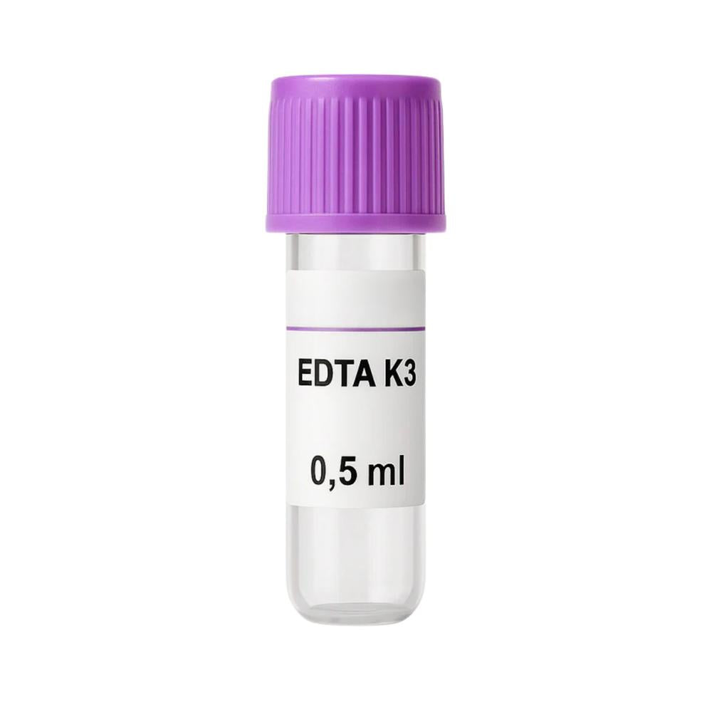 Tubo de Ensayo Tapa Lila EDTA K3 x50 unidades - Transparente