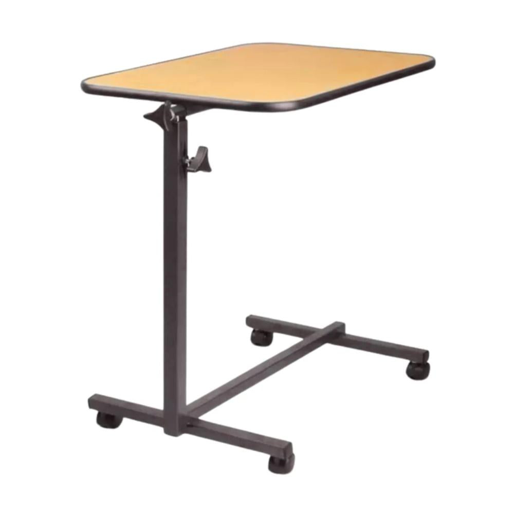 Mesa Auxiliar Con Ruedas Para Cama Clínica - Café