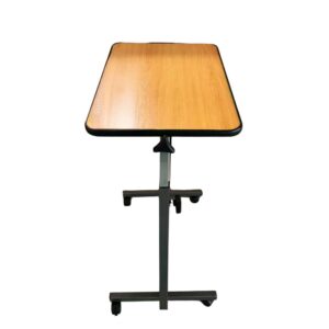 Mesa Auxiliar Con Ruedas Para Cama Clínica - Café - Imagen 4