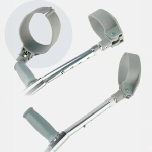 Pack 2 Bastones Canadiense Codera Móvil Ajustable Extensible Aluminio - Plateado - Imagen 3