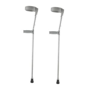 Pack 2 Bastones Canadiense Codera Móvil Ajustable Extensible Aluminio - Plateado