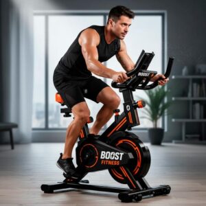 Bicicleta Spinning Estática Con Monitor Ejercicio Profesional Boost Fitness - Imagen 7