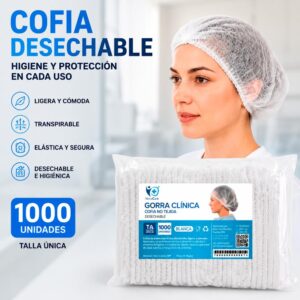Cofias Gorro Desechable Colores 1000 Unidades Gorro Clip - Imagen 14
